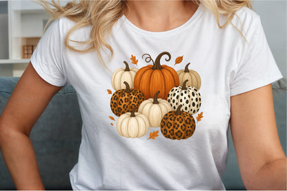 Leopard Print Pumpkin Fall Halloween PNG