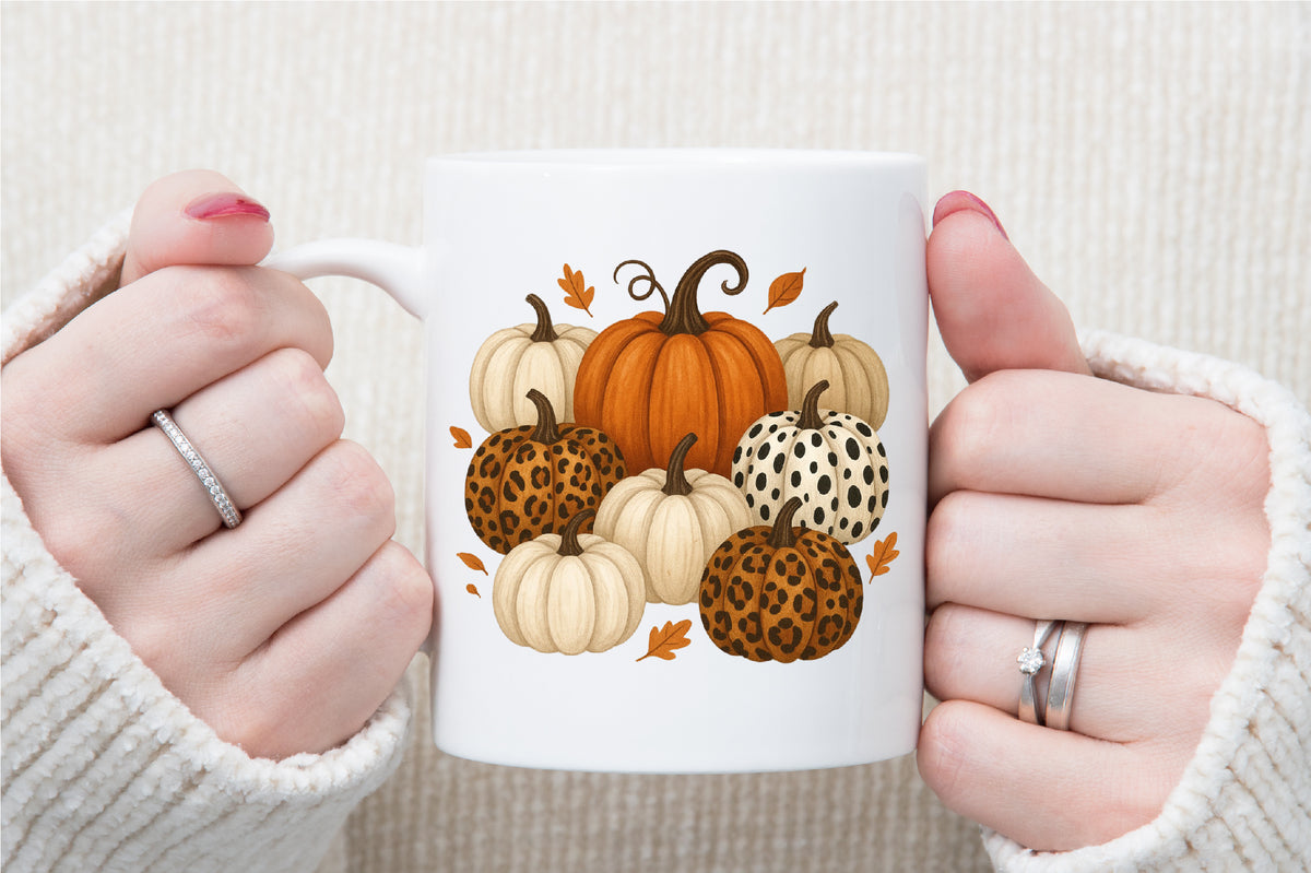 Leopard Print Pumpkin Fall Halloween PNG