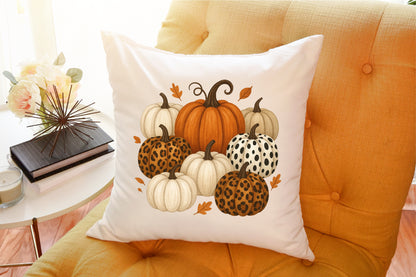 Leopard Print Pumpkin Fall Halloween PNG