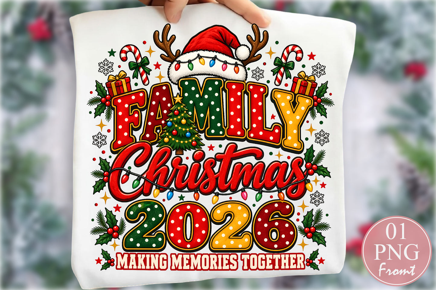 Family Christmas 2026 PNG Sublimation