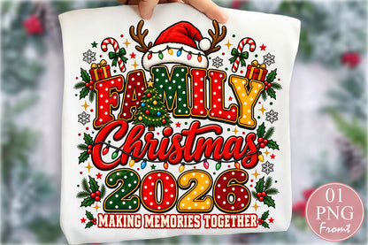 Family Christmas 2026 PNG Sublimation