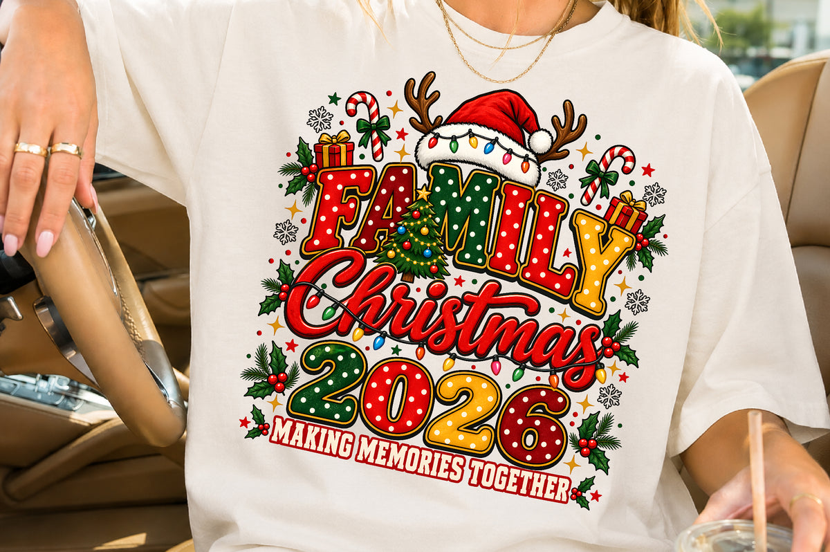 Family Christmas 2026 PNG Sublimation