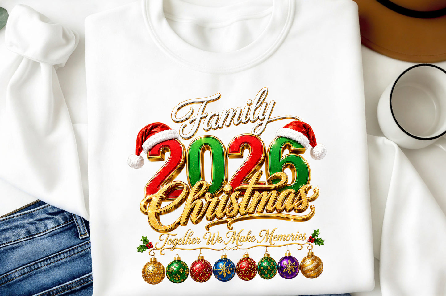 Family Christmas 2026 PNG  Elegant Holiday Family Sublimation