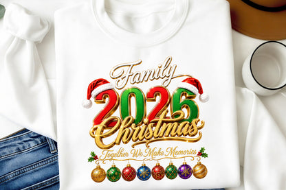 Family Christmas 2026 PNG  Elegant Holiday Family Sublimation