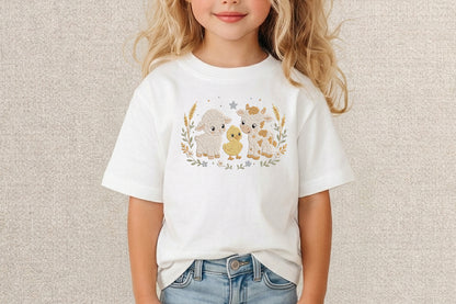 Farm Animal Embroidery Design – Cute Farm Animals Machine Embroidery Pattern, Farmhouse & Country Animal Embroidery Design
