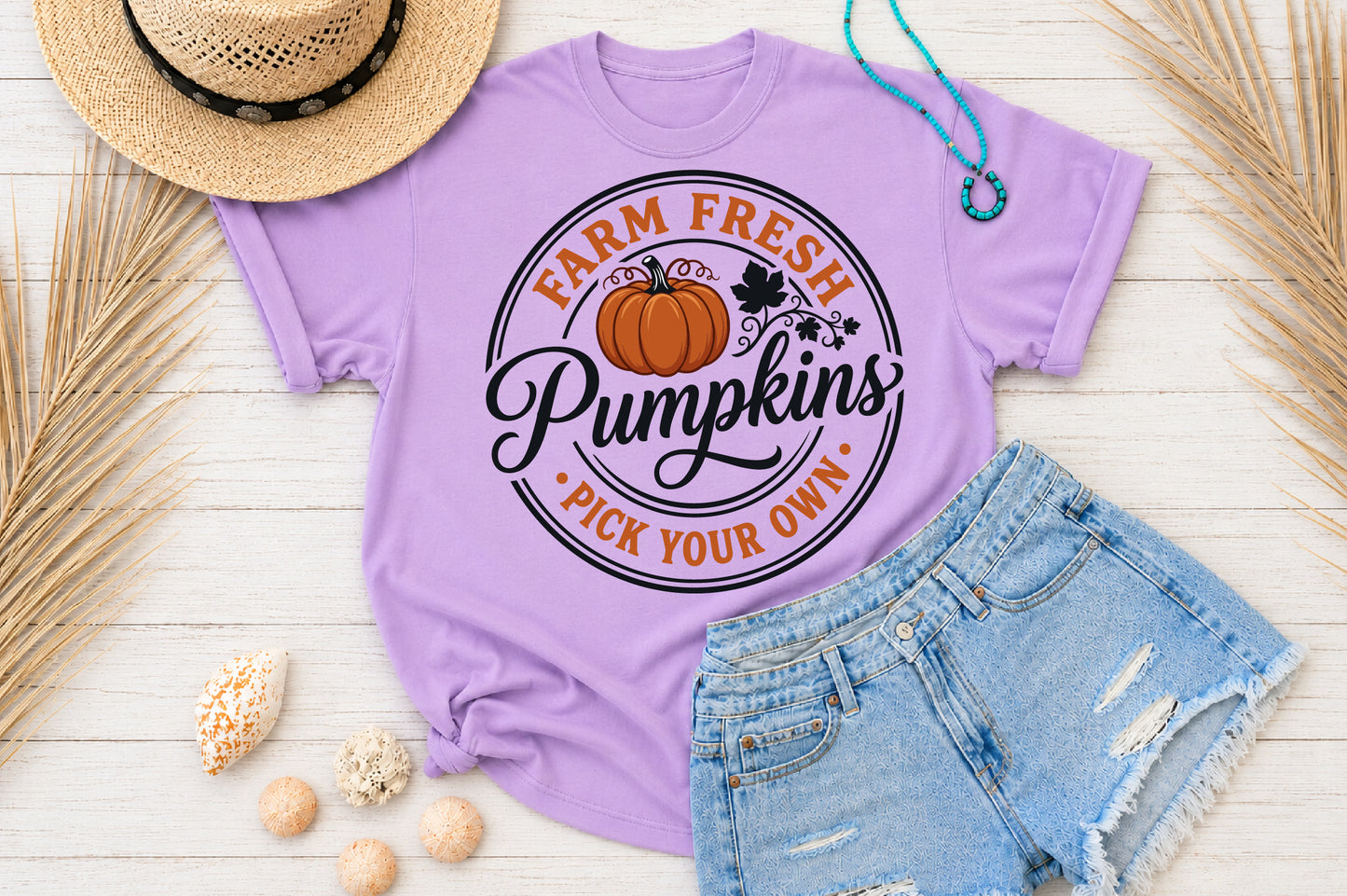 Farm Fresh Pumpkins PNG Fall Autumn Harvest Pumpkin Sublimation Design