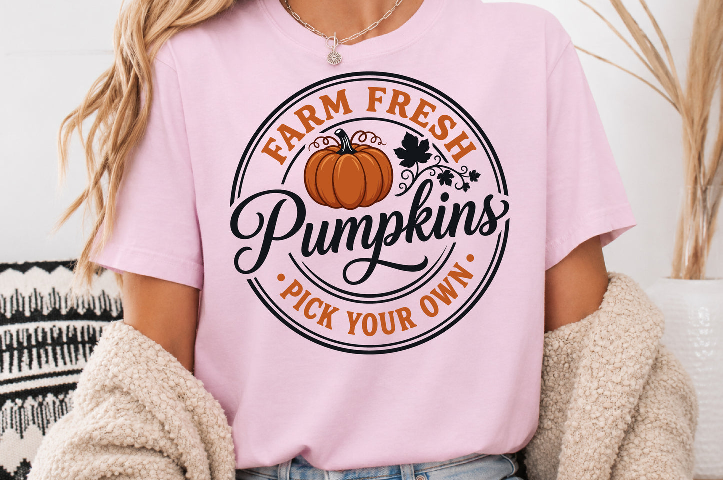 Farm Fresh Pumpkins PNG Fall Autumn Harvest Pumpkin Sublimation Design
