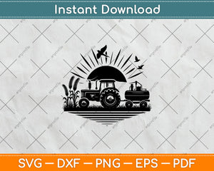 Farm Tractor Fathers Day Svg Png Digital Cutting File