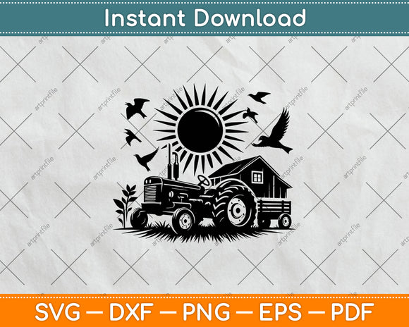 Farm Tractor Fathers Day Svg Cutting File