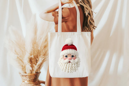 Faux Crochet Santa Christmas Sublimation PNG