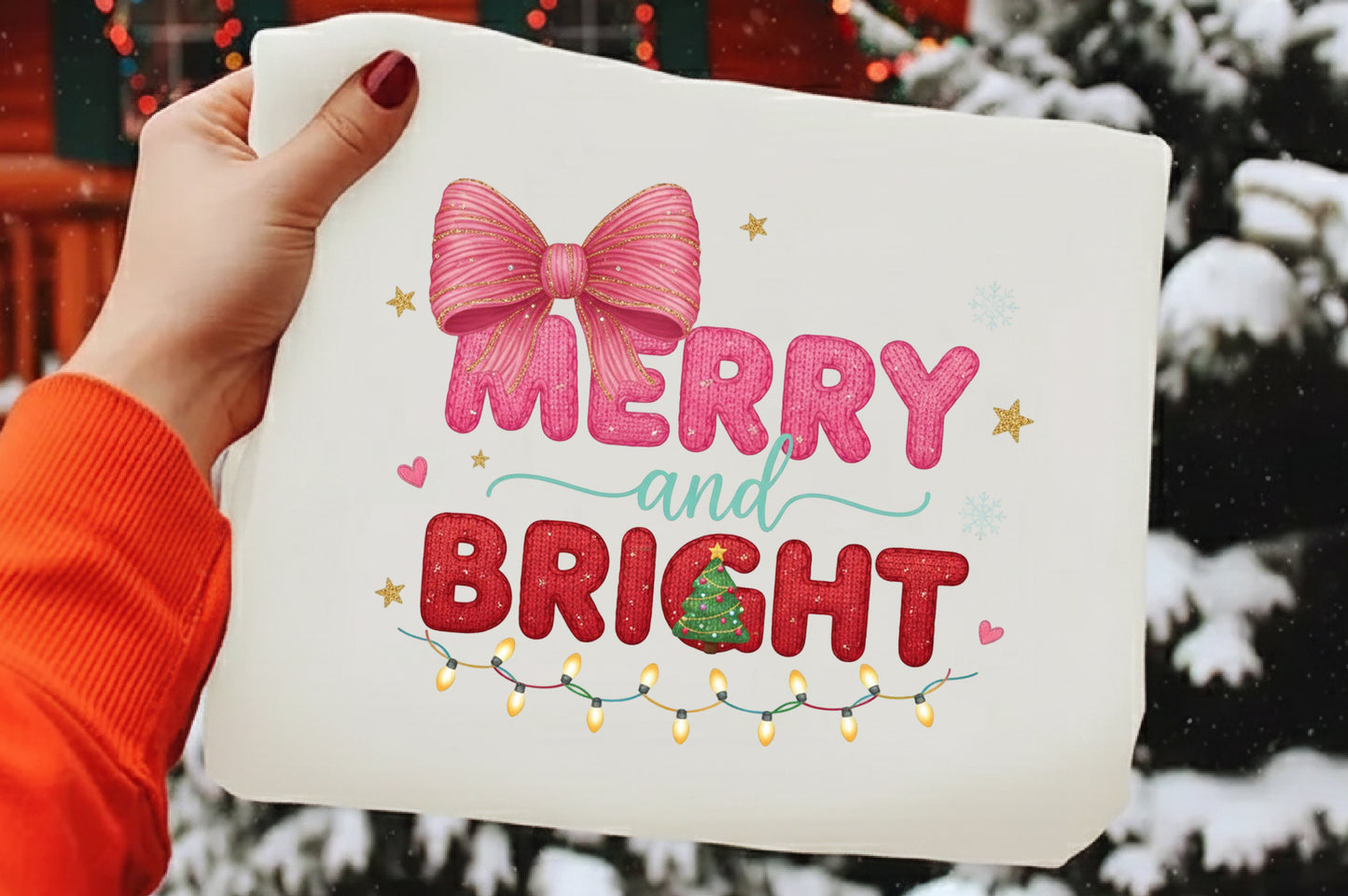 Faux Yarn Christmas PNG