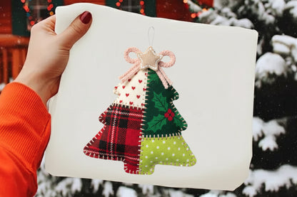 Faux Yarn Christmas Tree Ornament PNG