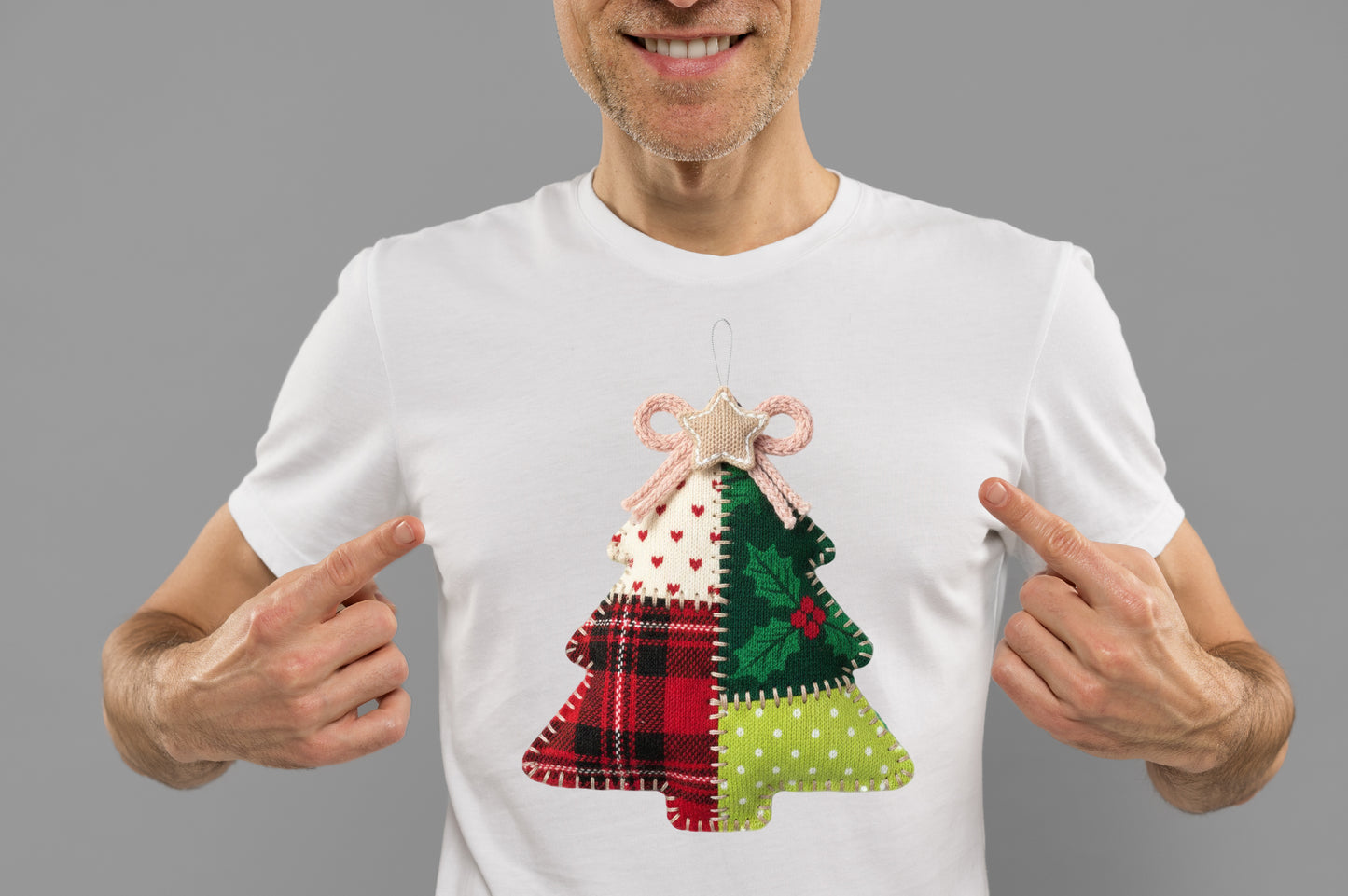 Faux Yarn Christmas Tree Ornament PNG