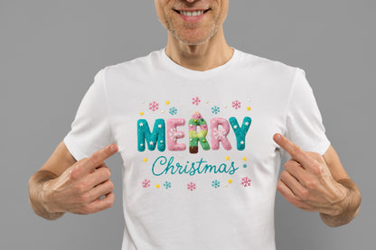 Faux Yarn Merry Christmas PNG Sublimation Design