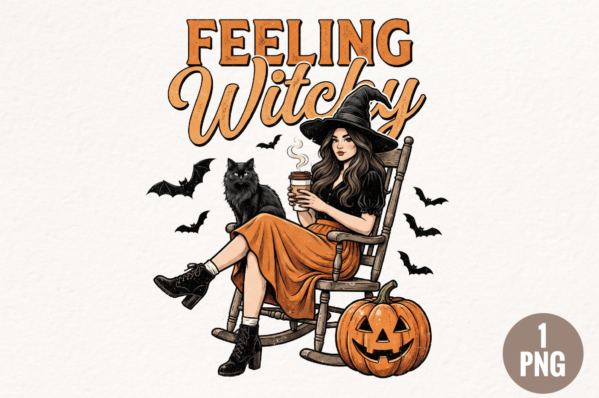 Feeling Witchy Halloween PNG