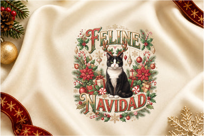 Feline Navidad Christmas Cat PNG