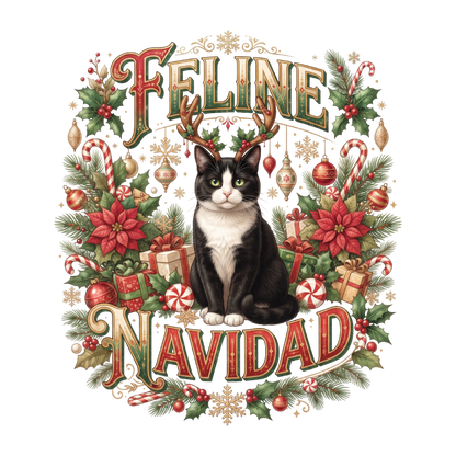 Feline Navidad Christmas Cat PNG