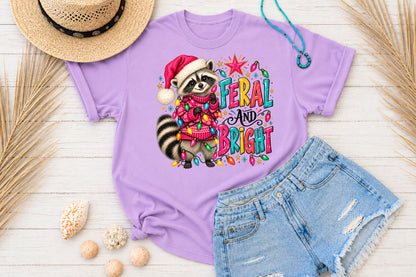 Feral and Bright Raccoon Christmas PNG