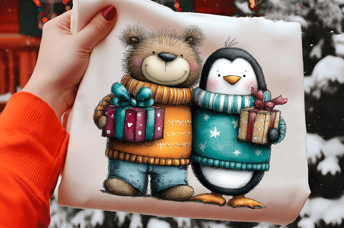 Festive Best Friend Christmas Clipart Bundle
