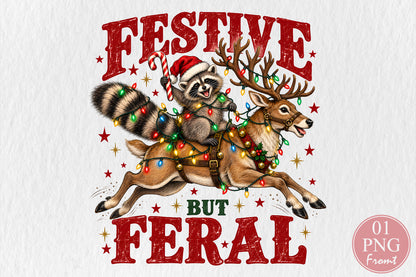 Festive But Feral Christmas PNG