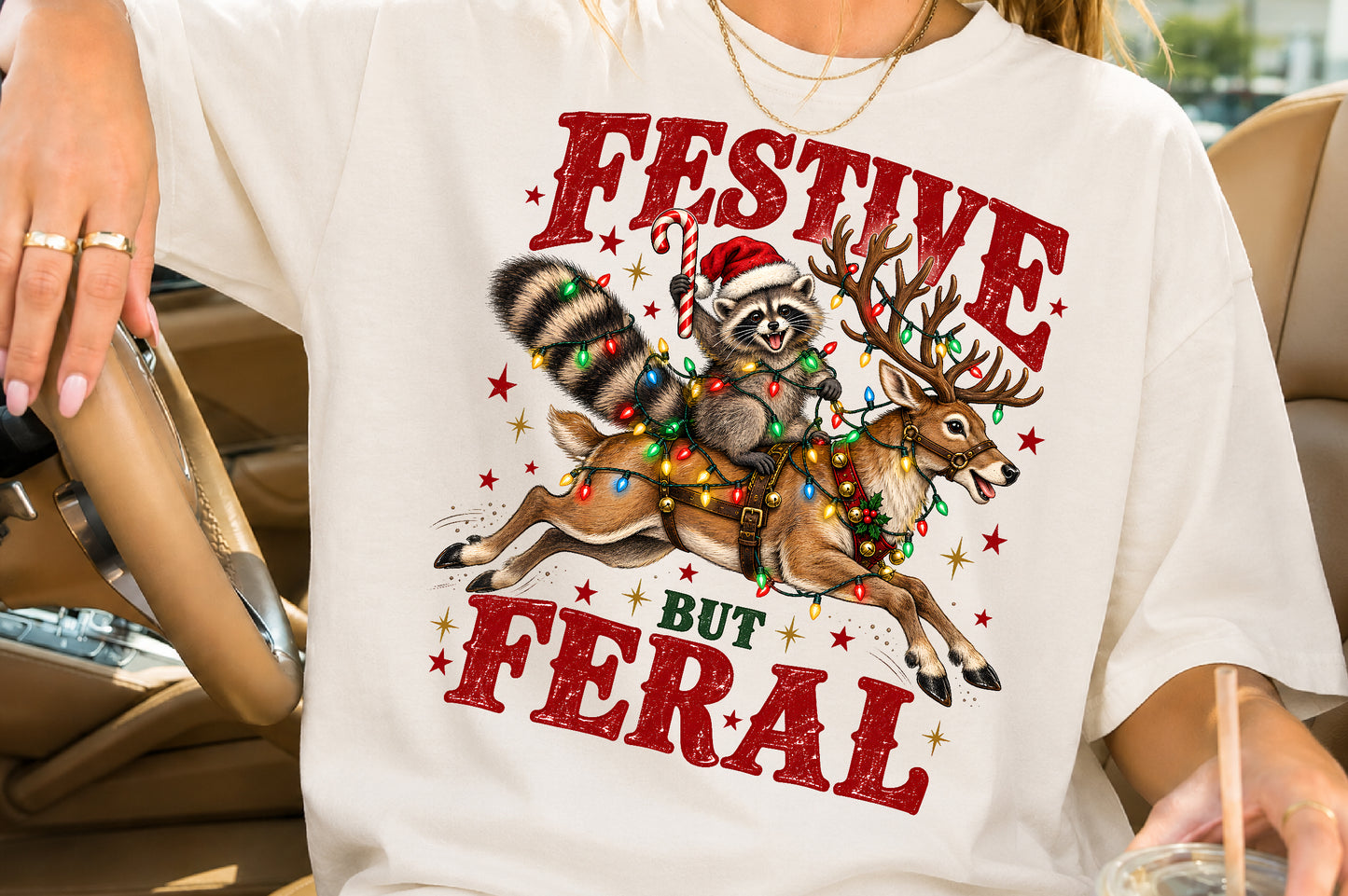 Festive But Feral Christmas PNG