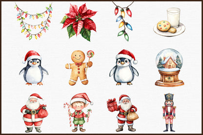 Festive Days Christmas Clipart PNG Bundle Commercial Use