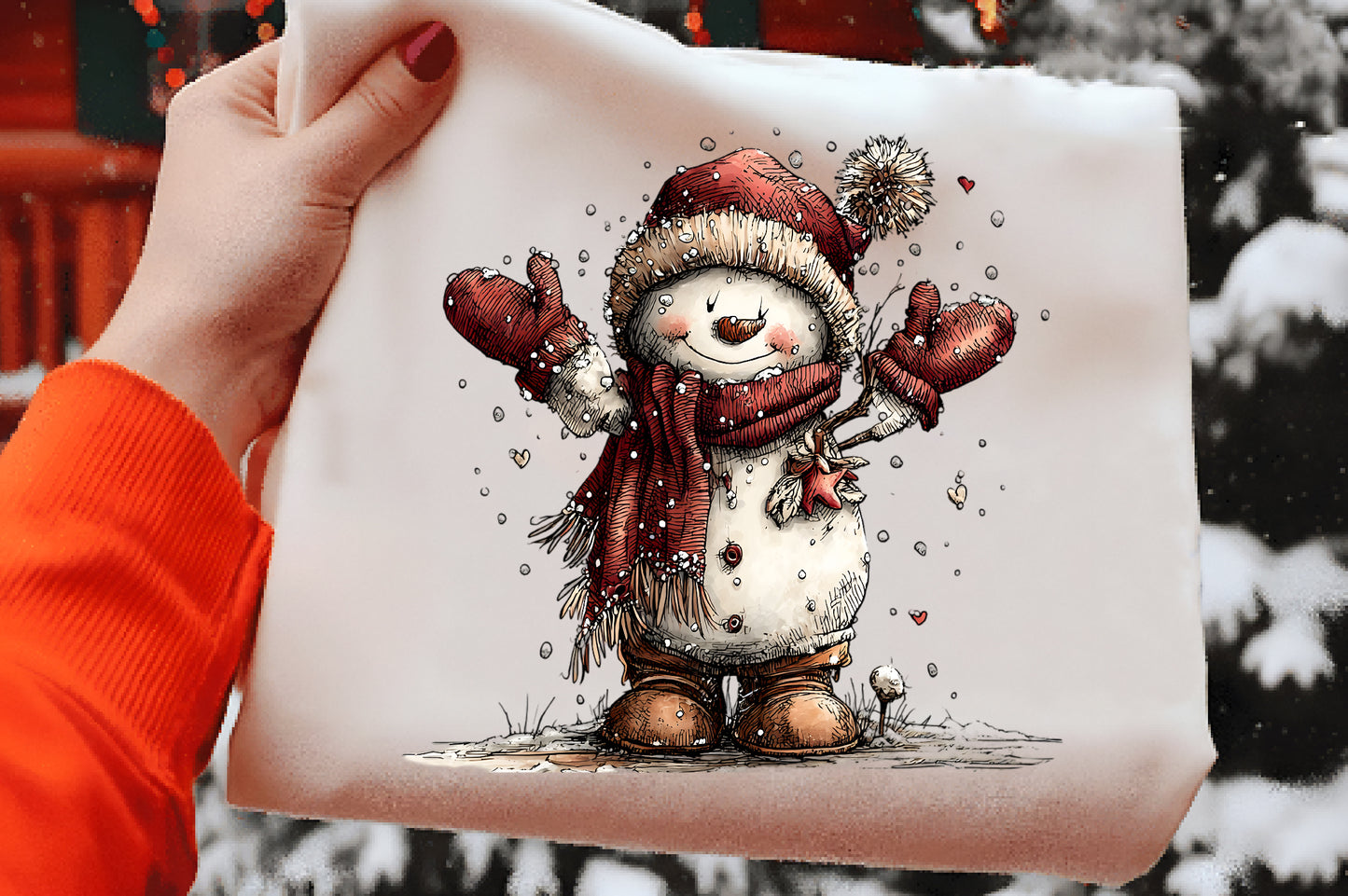 Festive Snowman Winter Clipart PNG