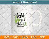 Fight The Stigma Mental Health Awareness May Green Ribbon Svg Digital Cutting File