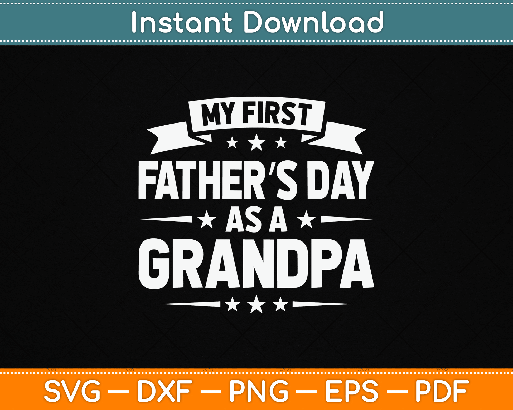 First Father’s Day as a Grandpa SVG design for funny new grandfather 2026 gifts