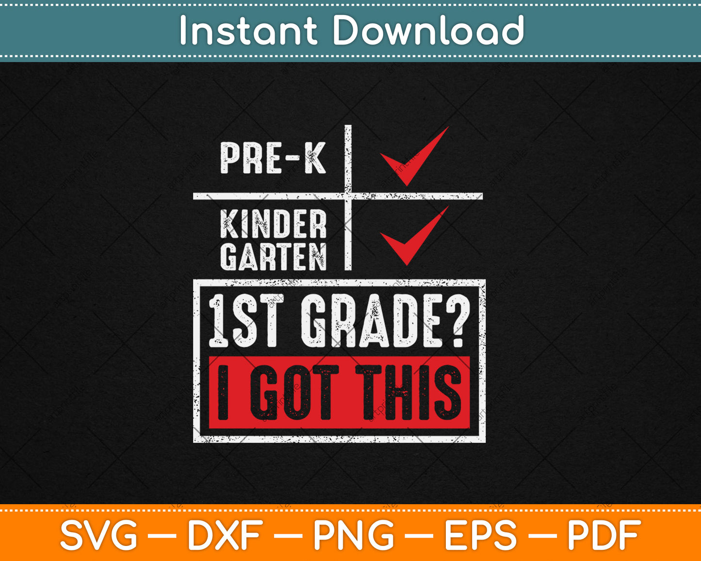 First Day Of First Grade Gift Boys Girls Back To School Svg Digital Cutting File