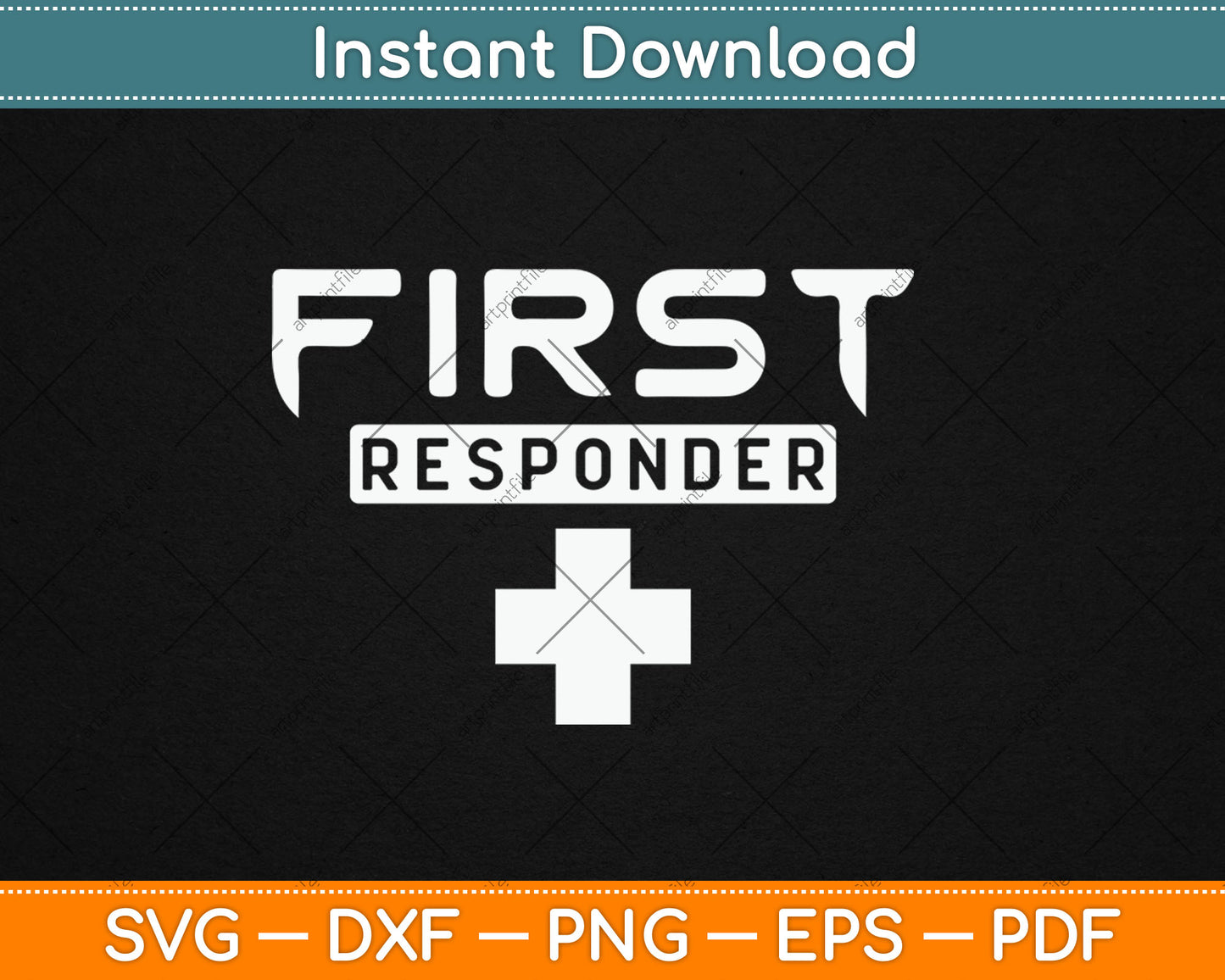 First Responder EMT Paramedic Emergency Aid Helper Svg Digital Cutting File