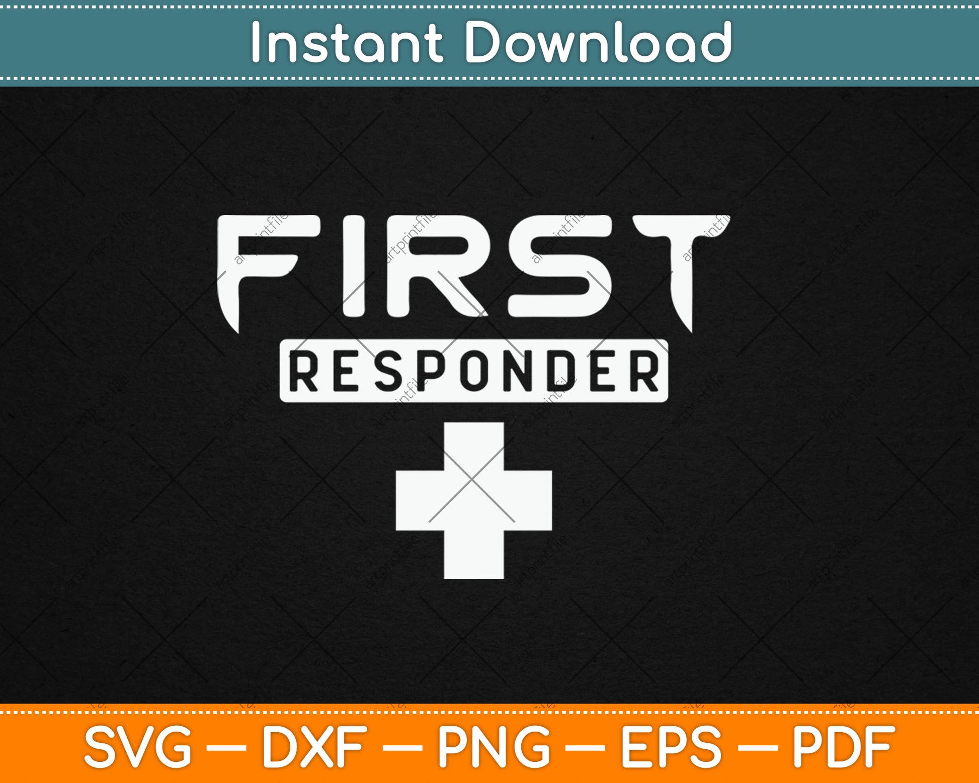 First Responder EMT Paramedic Emergency Aid Helper Svg Digital Cutting File