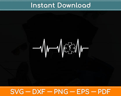First Responder Heartbeat EKG Pulse Medical EMT Paramedic Svg Digital Cutting File
