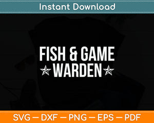 Fish and Game Warden Halloween Costume Svg Digital Cutting File