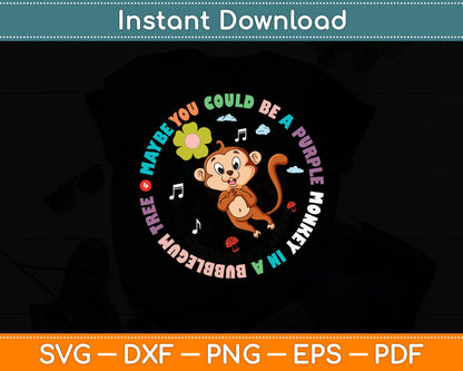 Fisher-Price Purple Monkey - Hanging Purple Monkey Svg Digital Cutting File