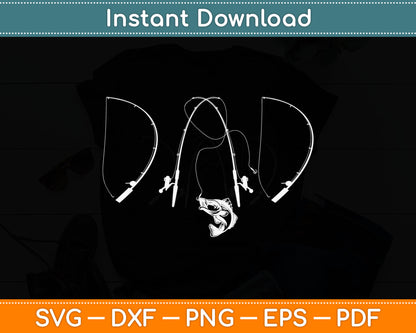 Fisherman Dad Fishing Fathers Day Svg Digital Cutting File