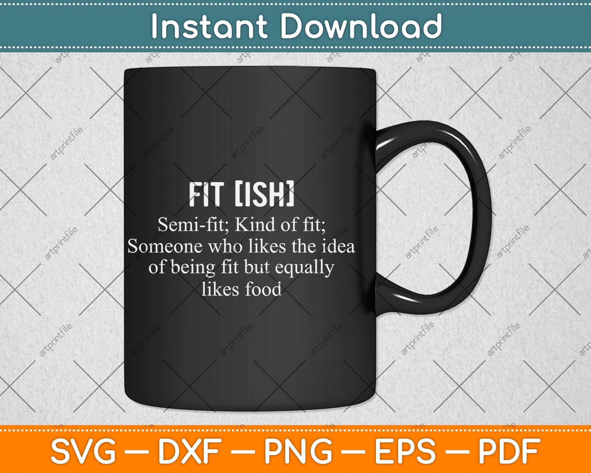 Fit-Ish Definition Gift Funny Lazy Fitness Svg Digital Cutting File