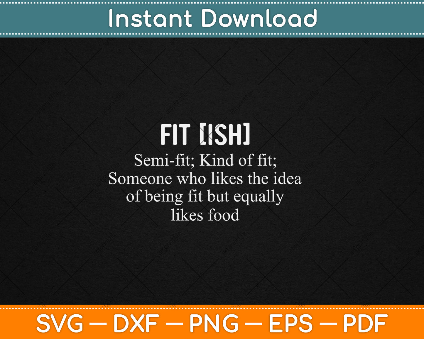 Fit-Ish Definition Gift Funny Lazy Fitness Svg Digital Cutting File