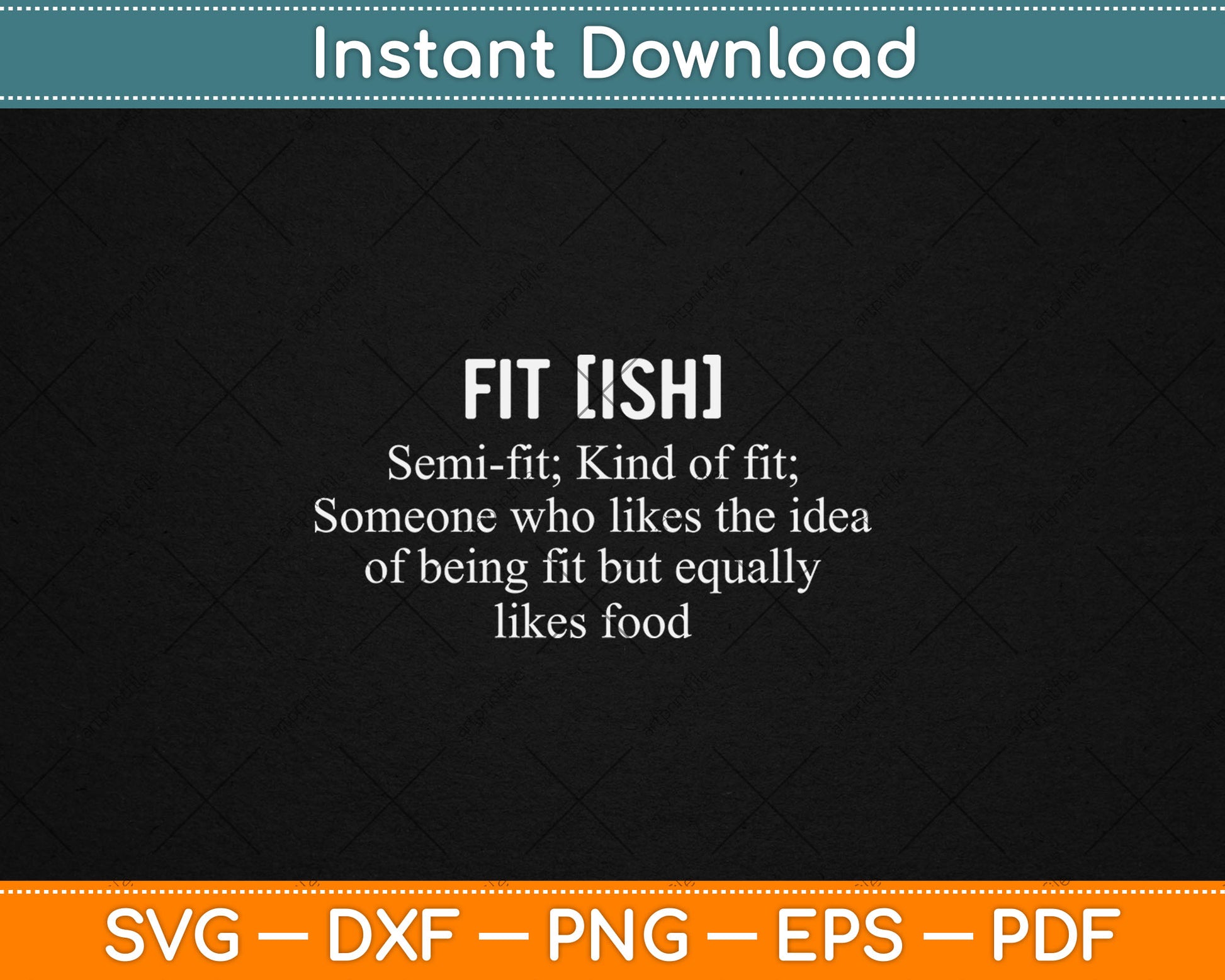 Fit-Ish Definition Gift Funny Lazy Fitness Svg Digital Cutting File