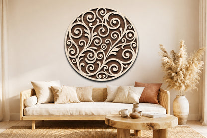 Floral Vine Round Sign SVG