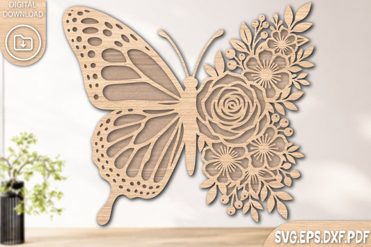 Floral Butterfly SVG Bundle