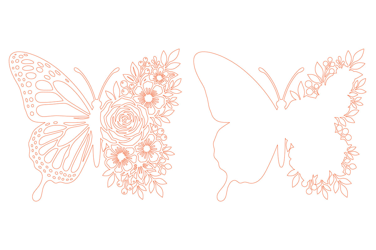 Floral Butterfly SVG Bundle