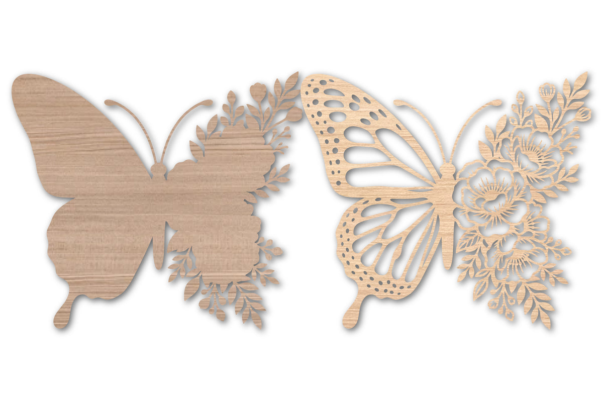 Flower Butterfly Laser Cut SVG
