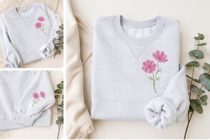 Flower Embroidery Design – Beautiful Floral Machine Embroidery Pattern, Elegant Flower Embroidery Design