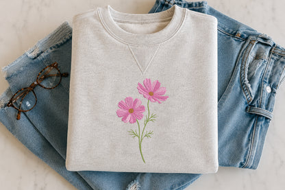 Flower Embroidery Design – Beautiful Floral Machine Embroidery Pattern, Elegant Flower Embroidery Design