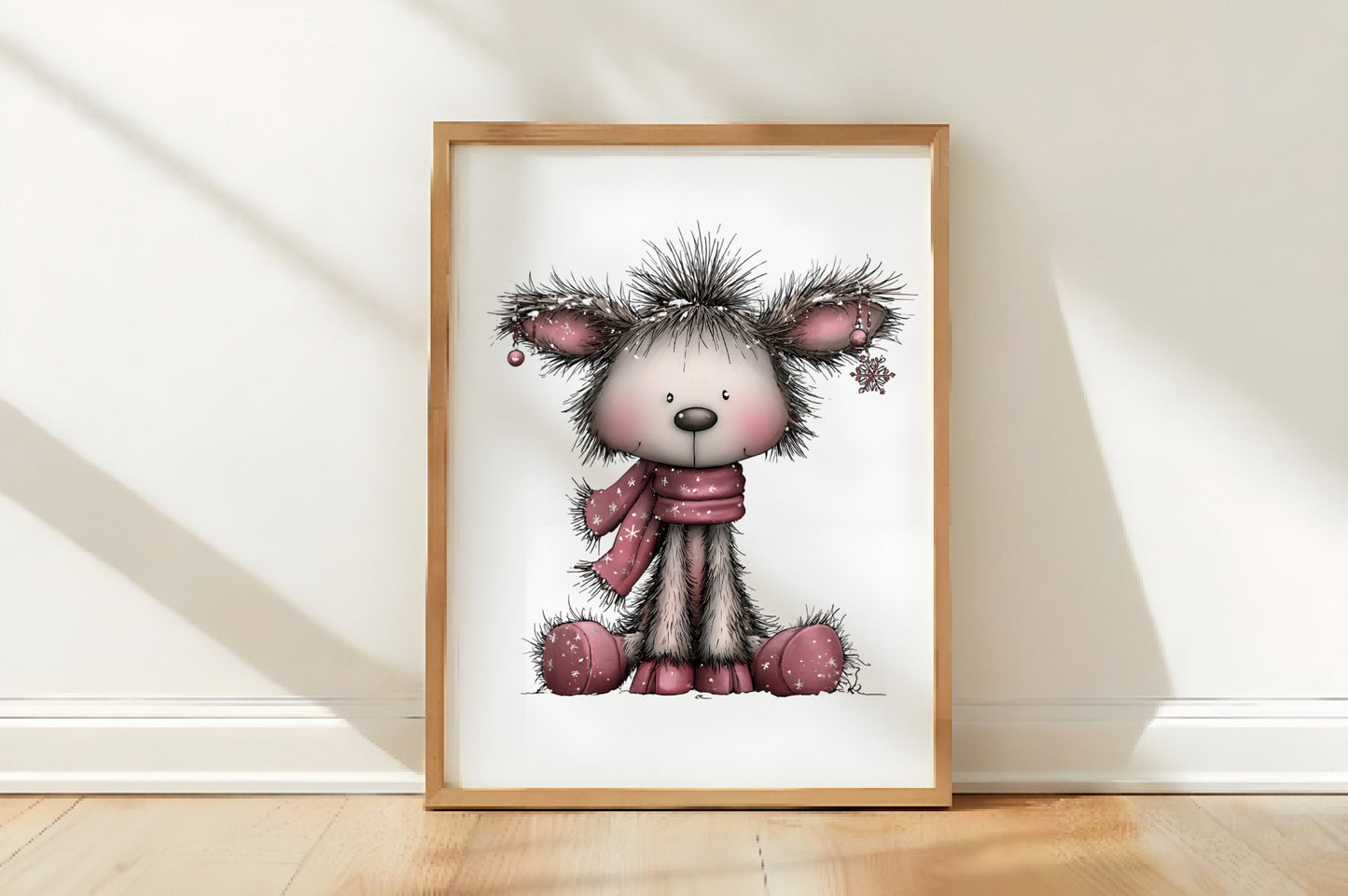 Fluffy Christmas Animals Clipart PNG Bundle | Cute Watercolor Holiday Animal Clipart | Cozy Winter Animals