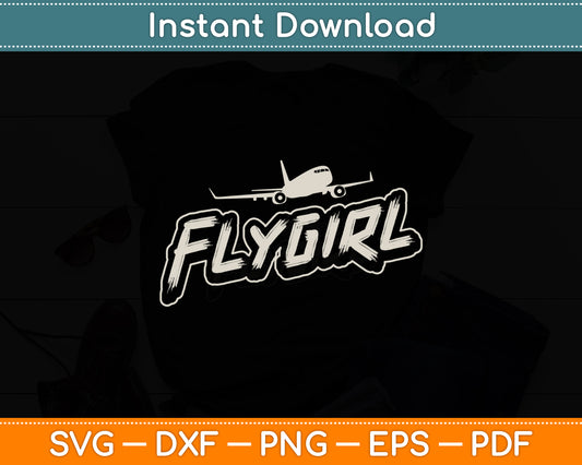 Flygirl Aviation Pilot Flight Vintage Svg Png Dxf Digital Cutting File