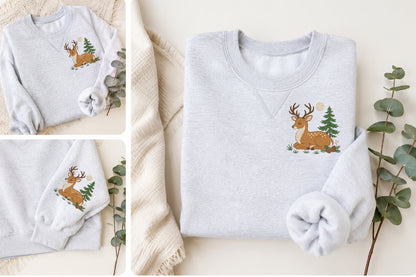 Forest Deer Embroidery Design