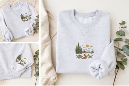 Forest Pine Trees Embroidery Design