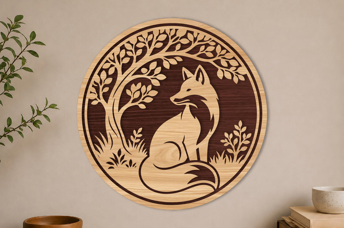 Fox in Forest Laser Cut SVG